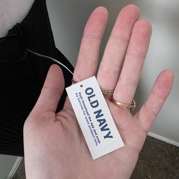 NEW Old Navy Black Ribbed Knit Halter Side Slit Fitted Midi Dress Size Large - Picture 4 of 10